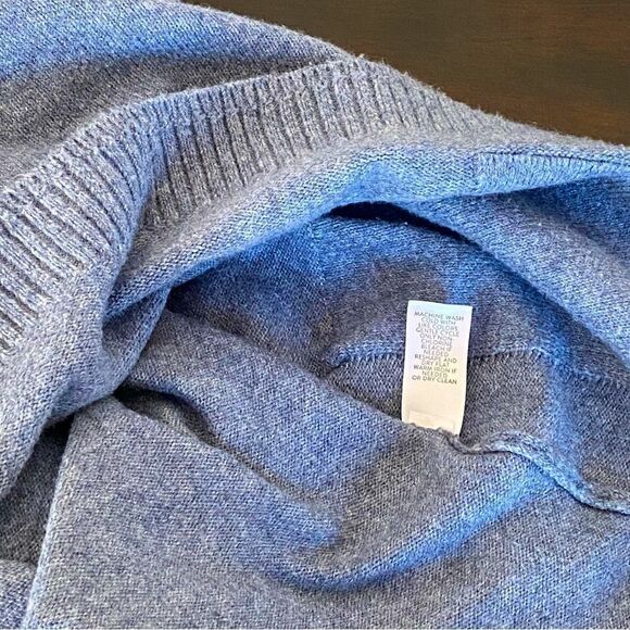 J Jill Wearever Blue Heather Front Pocket Roll Neck Oversized Tunic Sweater Sz S - Picture 6 of 10